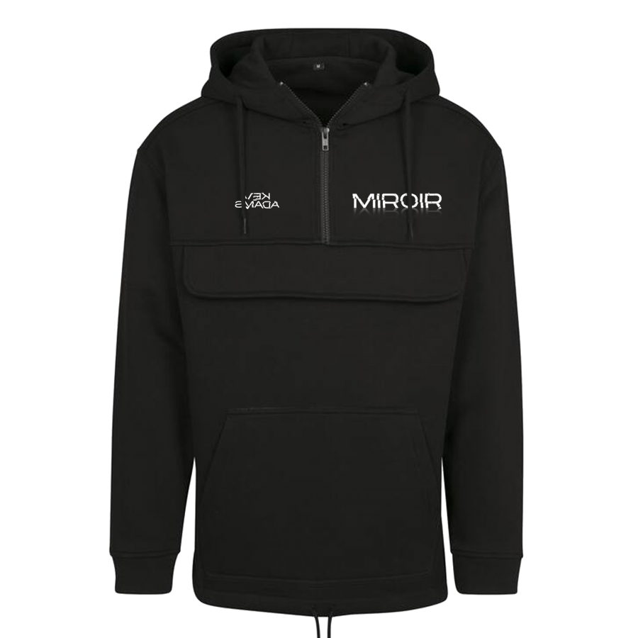 Sweat Noir Col Zippe Print Dos